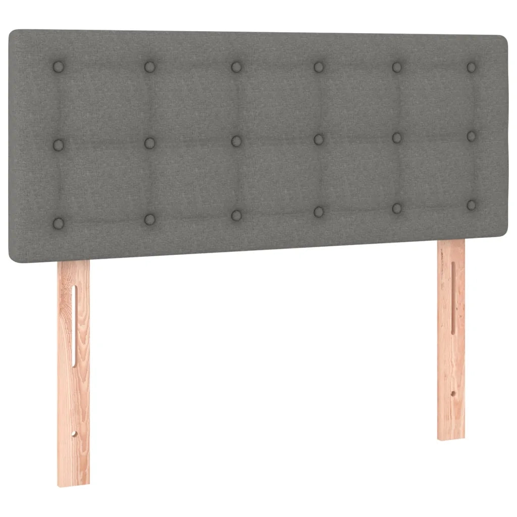 Testiera-Testata Decorativa Grigio Scuro 100x5x78/88 cm in Tessuto 672997
