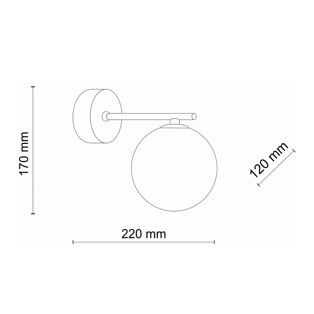 Applique parete Estera G9 6W ottone ambra vetro TK