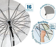 Parasole da spiaggia Ø 180 a 240 cm disegno mandala FPF 50+ grigio/bianco Modello: Bianco 240 cm