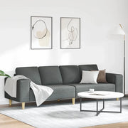 Divano per Soggiorno Grigio scuro 250 x 77 x 76 cm Poliestere 3335082