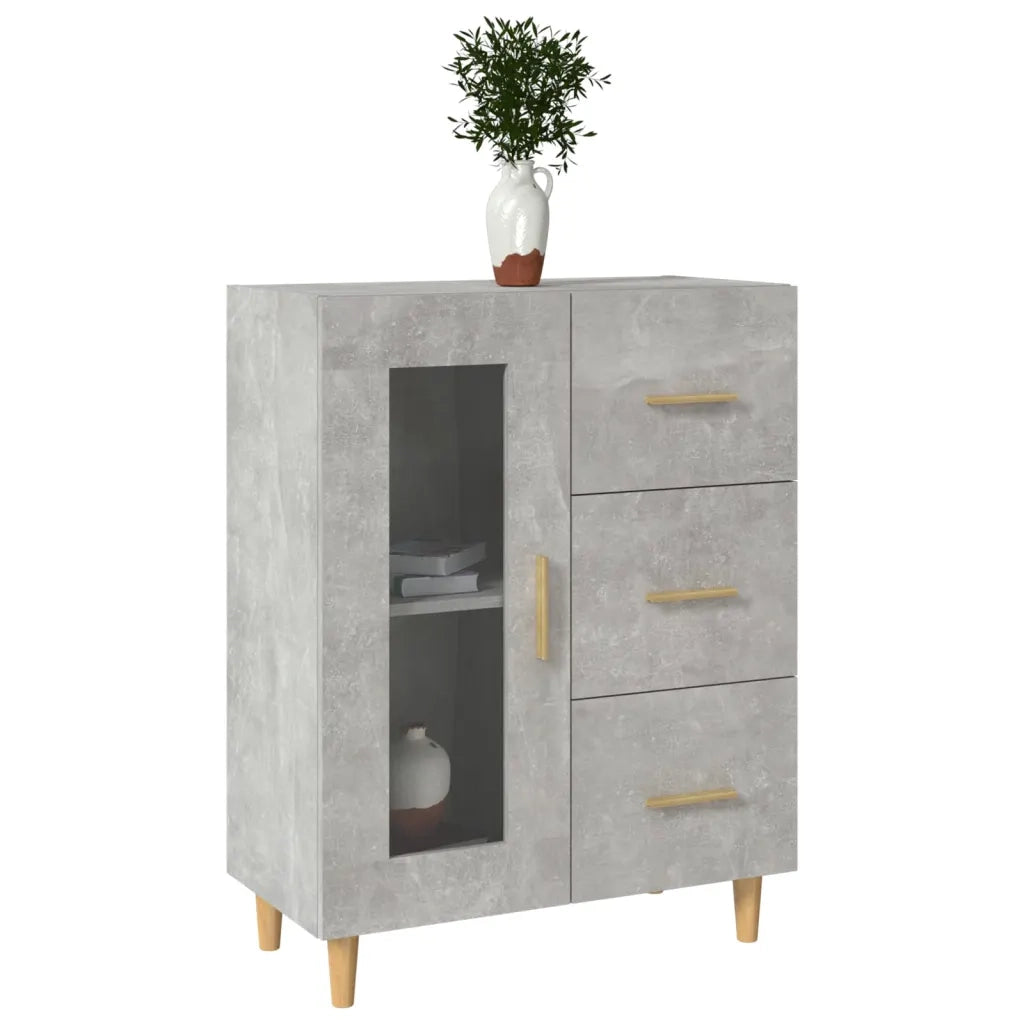 Credenza Grigio Cemento 69,5x34x90 cm in Legno Multistrato cod mxl 26822