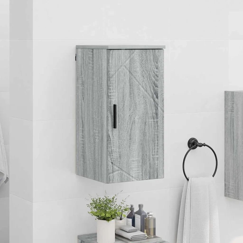 Mobile da Bagno con porta Grigio Sonoma 30 x 31,5 x 61 cm