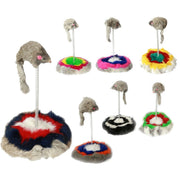 Trade Shop - Gioco Con Pupazzo Topo Palestra Per Gatto Topolino Peluche Gatti Base Con Molle -