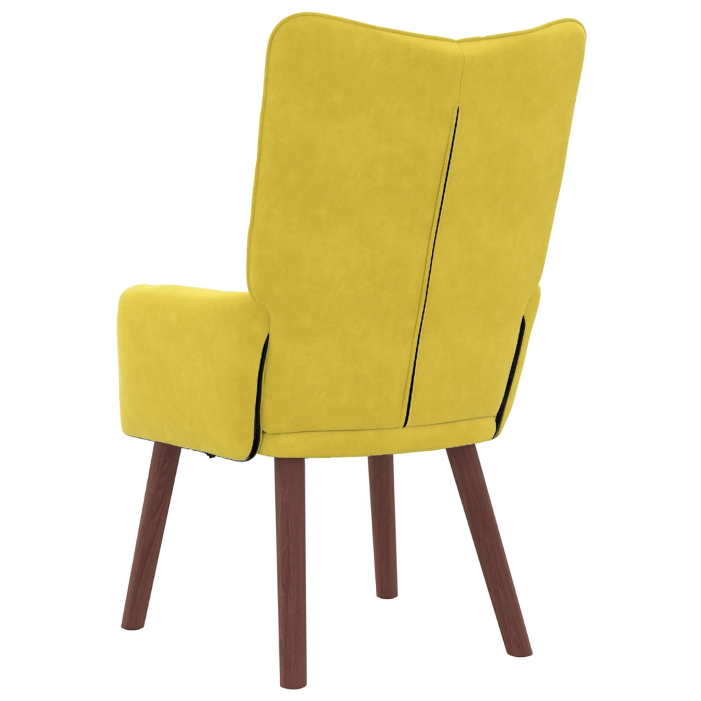 Poltrona Rilassante in Velluto Giallo