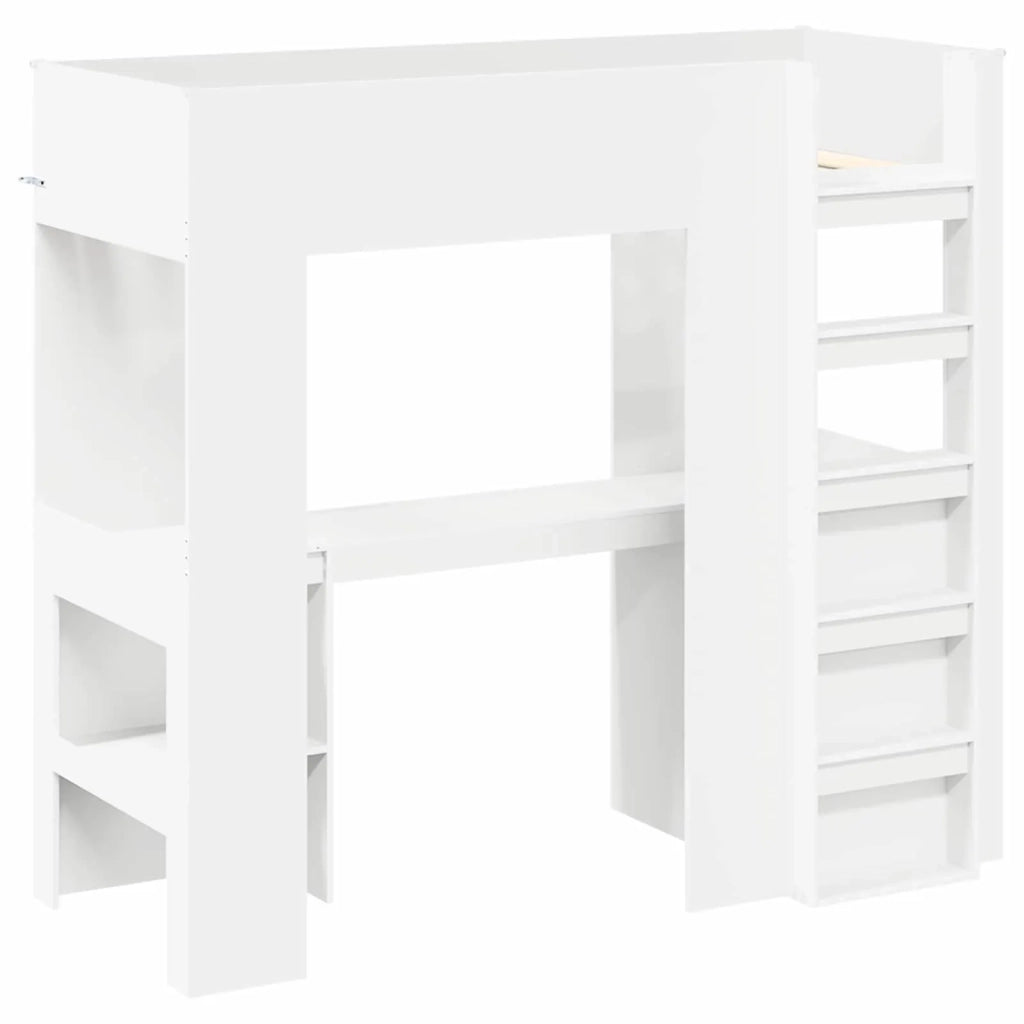 Struttura letto a castello con scrivania Bianco 75 x 190 cm