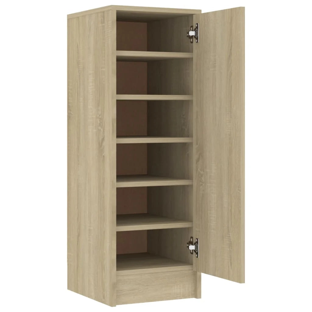 Scarpiera mobile contenitore per scarpe mobile per ingresso/corridoio/soggiorno rovere Sonoma 32 x 35 x 92 cm legno ingegnerizzato marrone 02_0021695