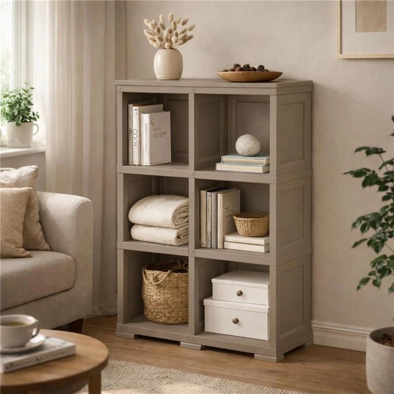 SCAFFALE 3 MODULI TALPA 79X42,5X125 CM – LIBRERIA A VISTA SENZA ANTE PER ZONA LIVING E STUDIO