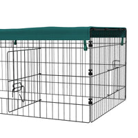 Gabbia per Conigli da Esterno 185x75x50 cm in Acciaio e Tessuto Oxford Verde