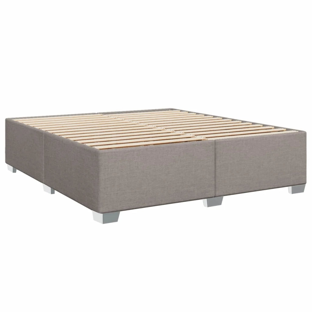 Letto box spring con materasso Tortora 180 x 200 cm Tessuto 3450548