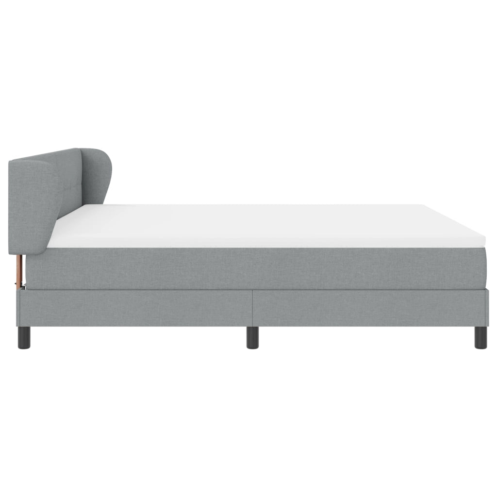 Letto Box Spring con Materasso  Grigio Chiaro 180x200 cm Tessuto