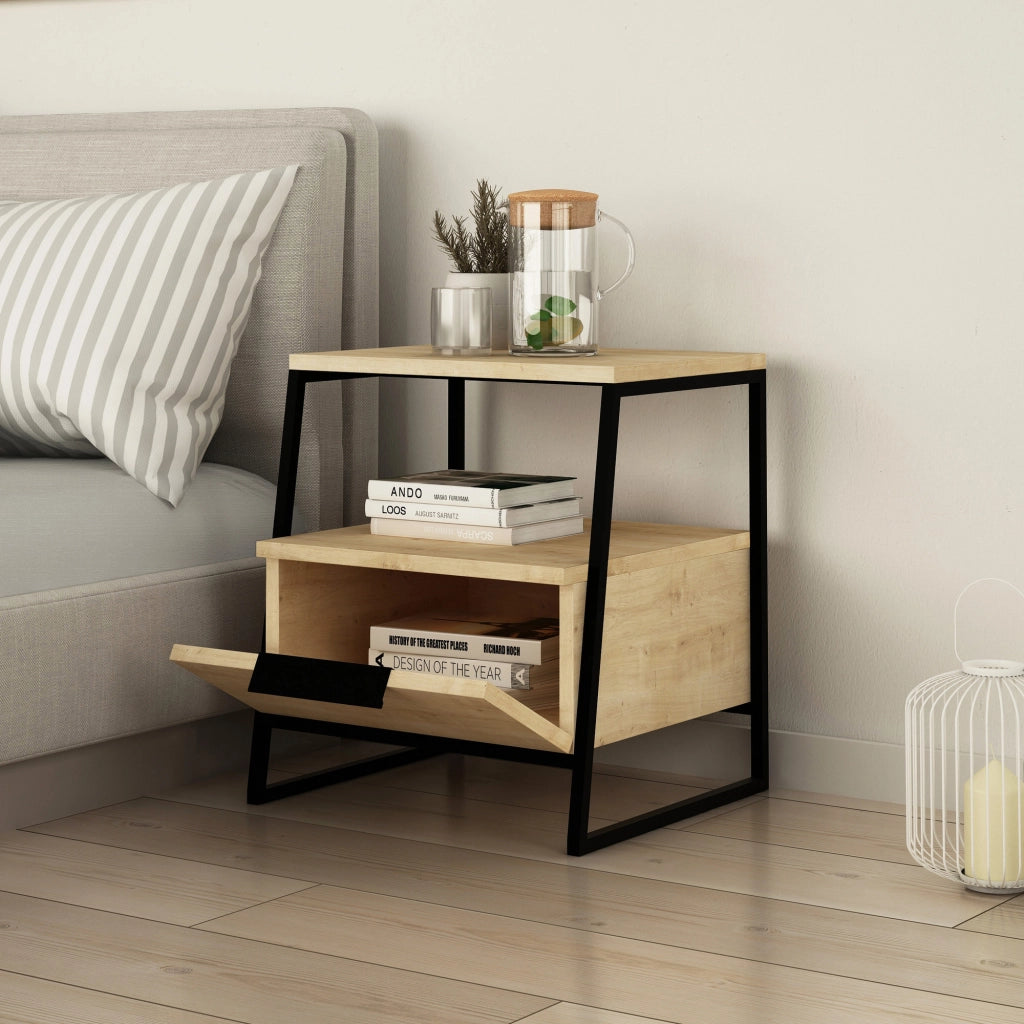 Comodino in legno "Pal" 45 x 40 x 50 cm - Rovere