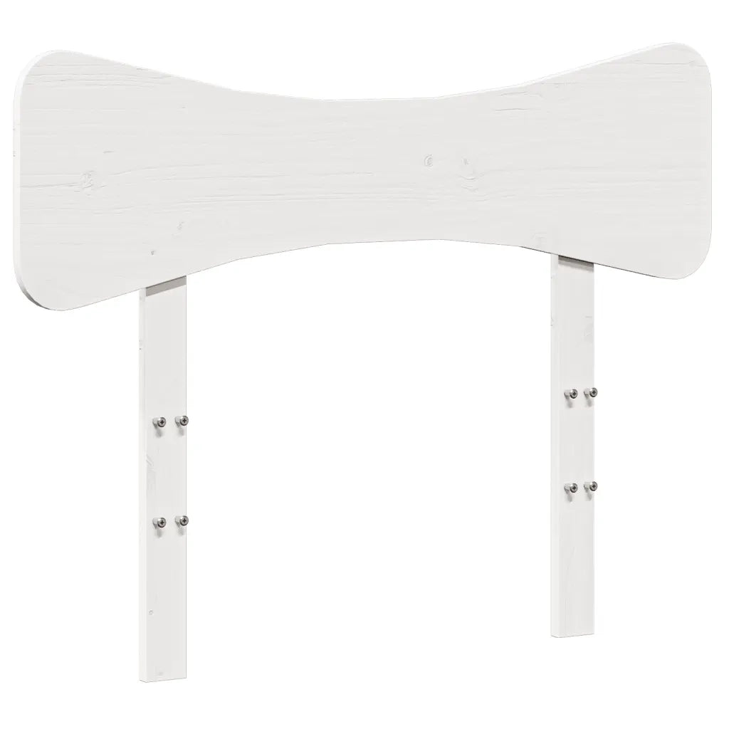 Testiera-Testata-Testiera Decorativa Bianca 100 cm in Legno Massello di Pino
