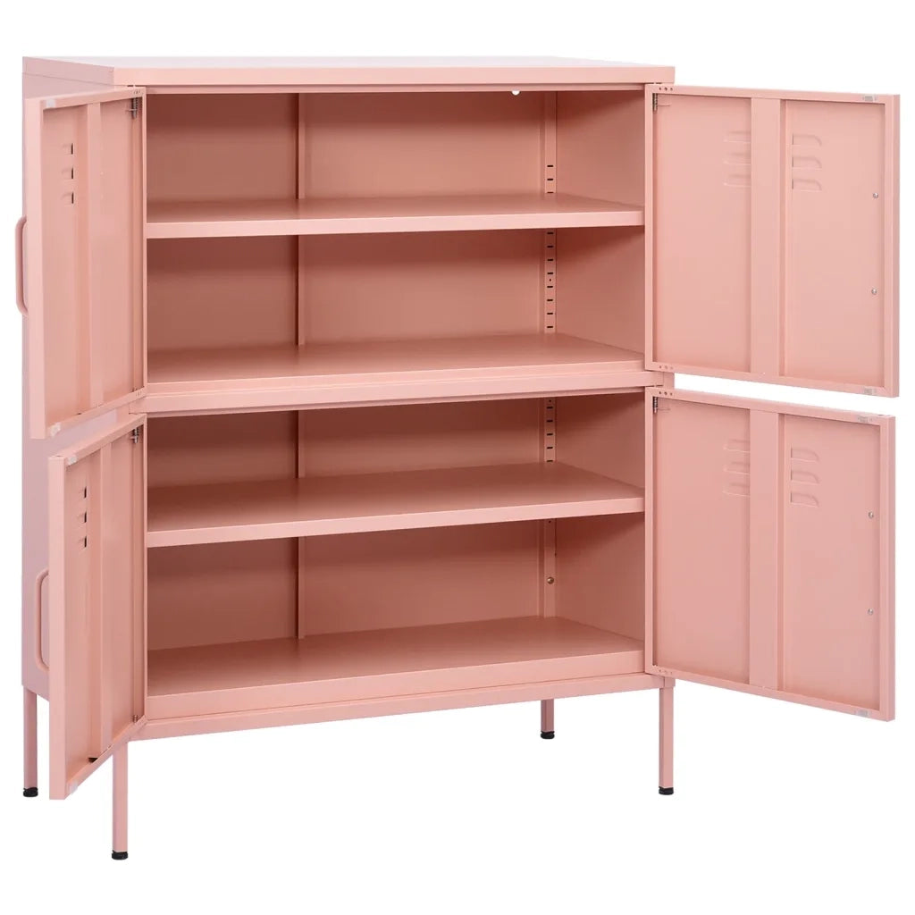 Armadietto Rosa 80x35x101,5 cm in Acciaio 336139