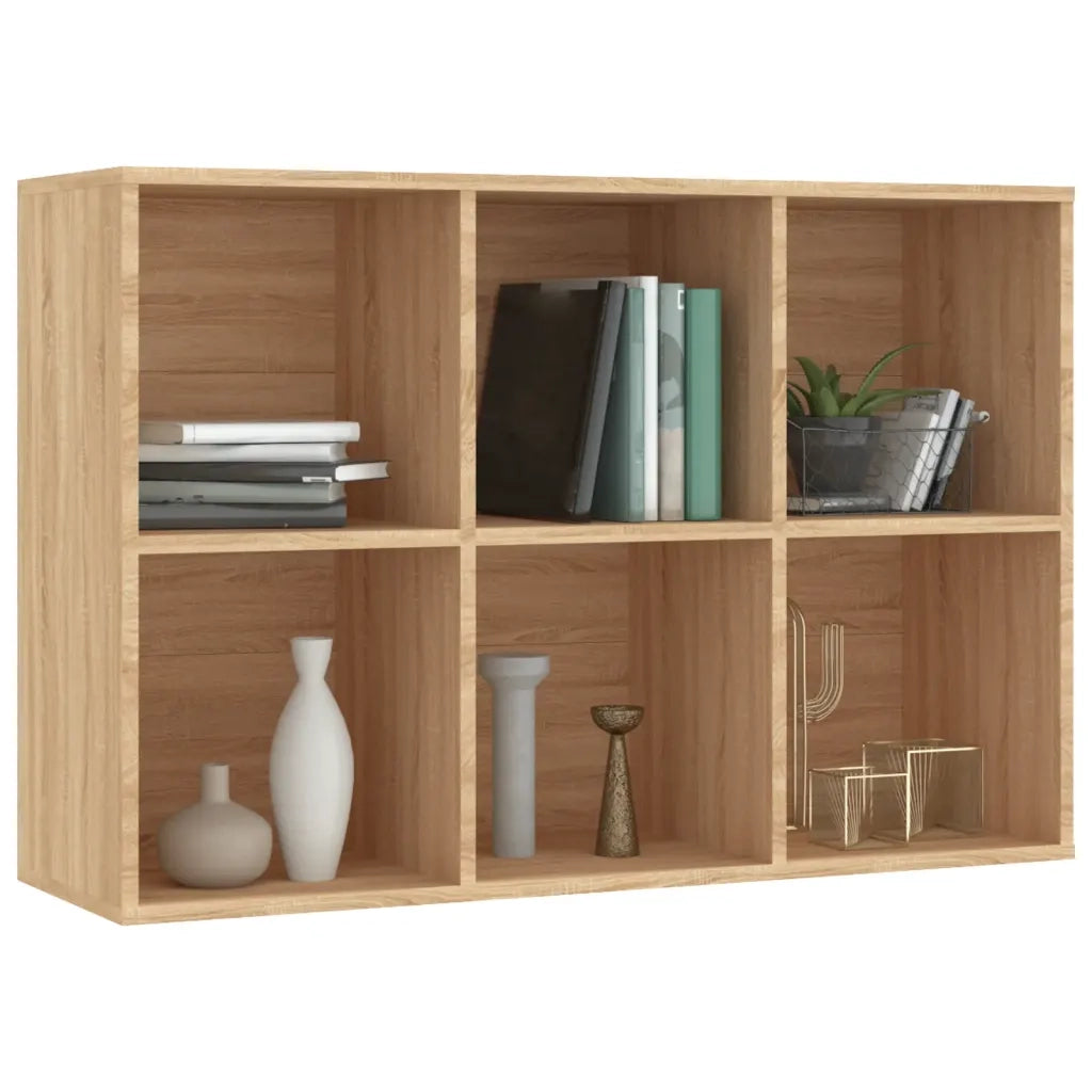 Libreria-Credenza-Armadietto Portaoggetti Rovere Sonoma 66x30x98 cm Legno Multistrato