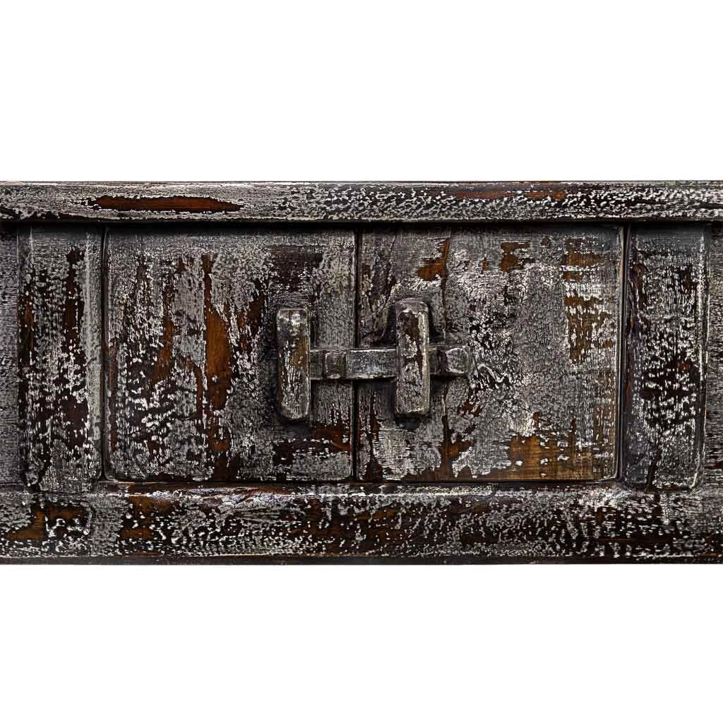Mobile da ingresso in legno con finitura artigianale Grigio scuro inve