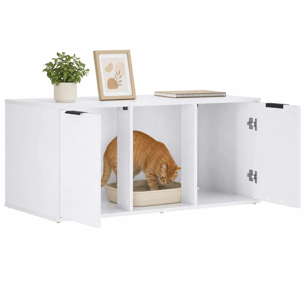 Mobile per gatti Bianco 100 x 49 x 45 cm Legno ingegnerizzato 8014759