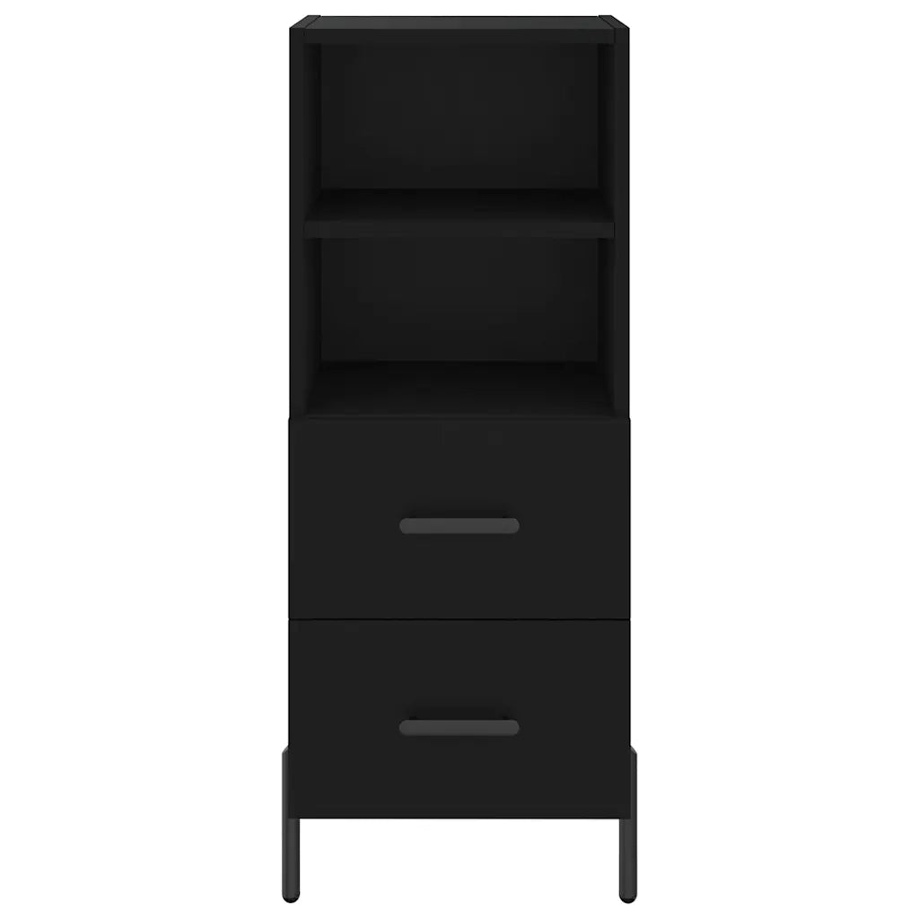 Credenza | Madia | Buffet da pranzo | Armadio da pranzo Nero 34,5x34x90 cm in Legno Multistrato