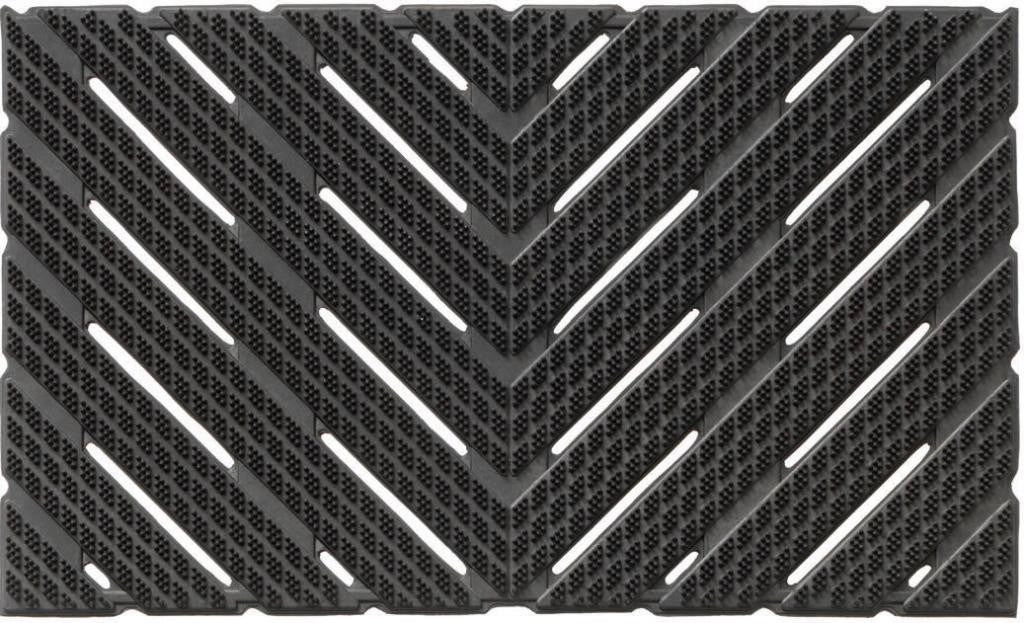 Tappeto Zerbino in Gomma Naturale Drenante Arrow 45 x 75 cm