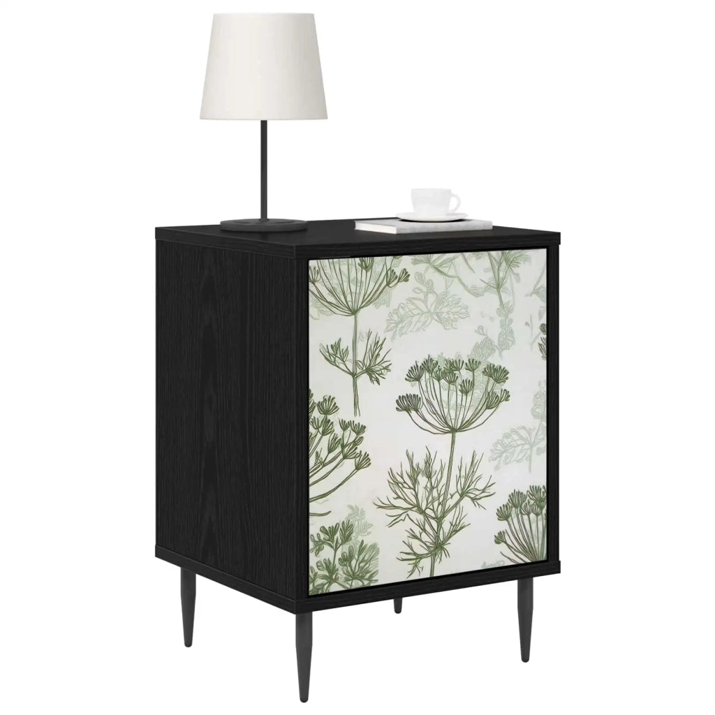 Armadio da Notte GOTHA 2 pz Rovere Nero 36 x 33 x 51 cm 8007268