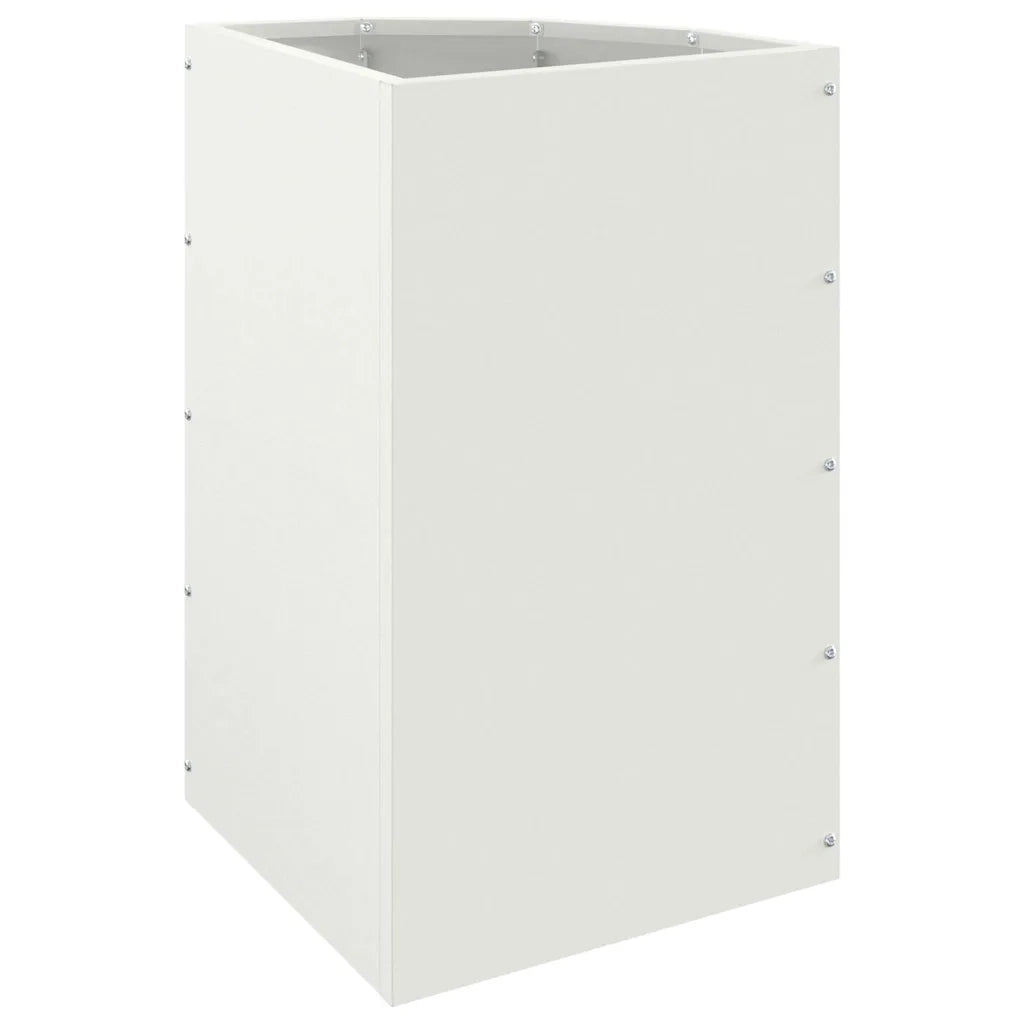 Vaso d'angolo Bianco 30 x 30 x 50 cm Acciaio 883676