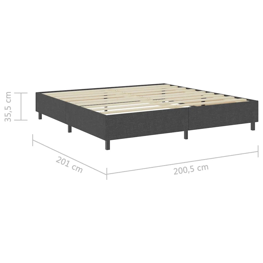 Letto a Molle Grigio in Tessuto 200x200 cm 287467