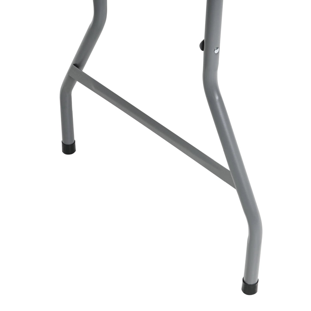 Tavolo da pranzo da giardino in materiale sintetico bianco 180 x 74 cm 6 posti a sedere rettangolare pieghevole gambe in metallo Minimalista
