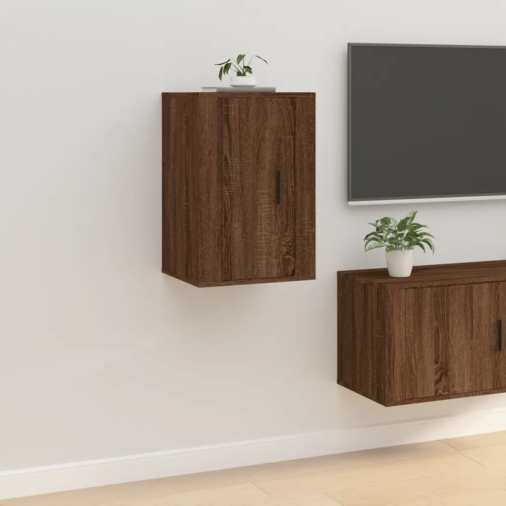 Mobile Porta TV a Parete-Mobile per TV-Credenza TV Rovere Marrone 40x34,5x60 cm
