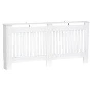 Easycomfort Copritermosifone a Doghe in MDF per Casa e Ufficio, 172x19x81 cm, Bianco