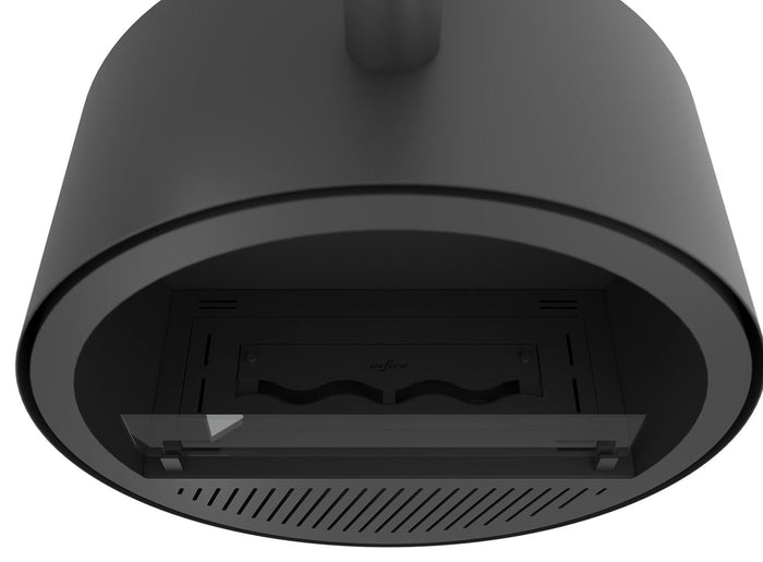 Camino a Bioetanolo Sospeso Ø72,4x30x220,4 cm Incyrcle Slim Nero