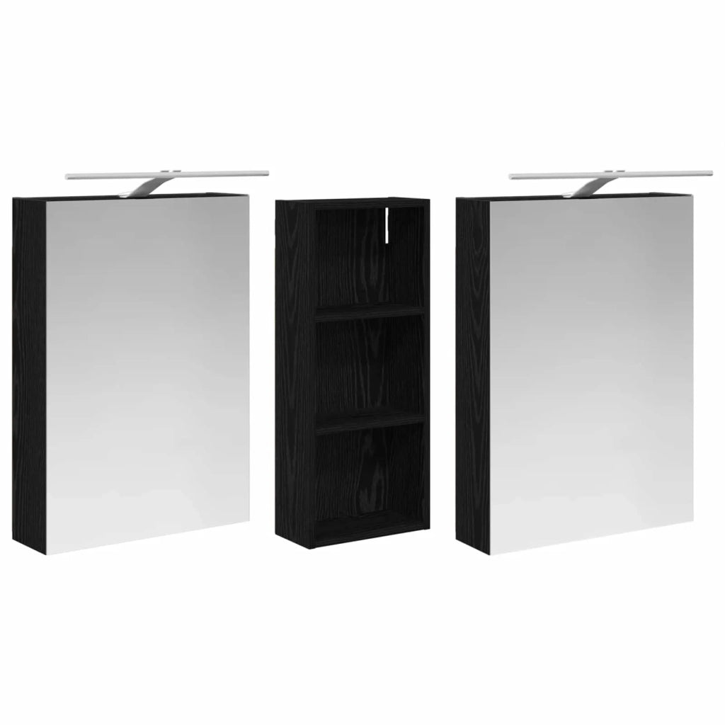 Set di Armadi da Bagno con lo scaffale 3 pcs 130 x 14,5 x 70 cm 3403769