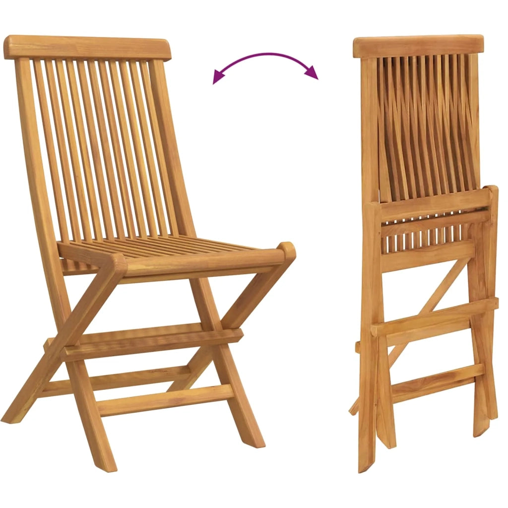 Set da Pranzo per Giardino 5 pcs Marrone Legno di teak solido 3157128