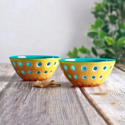 Set di Tazze da 2 ø125 x h56 cm Giallo Bianco Acquamarina