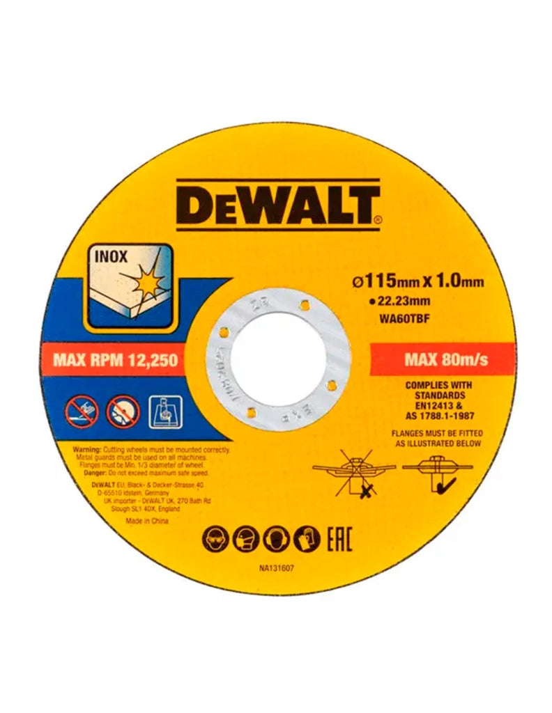 Cubo 50 dischi DeWALT Inox DT20597-QZ 115mm x 1mm