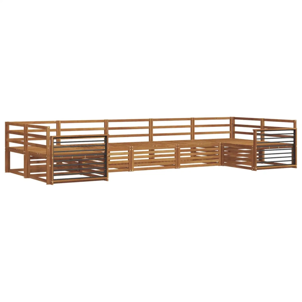 Set divani 7 pcs Naturale Legno di Acacia Massello 3374069
