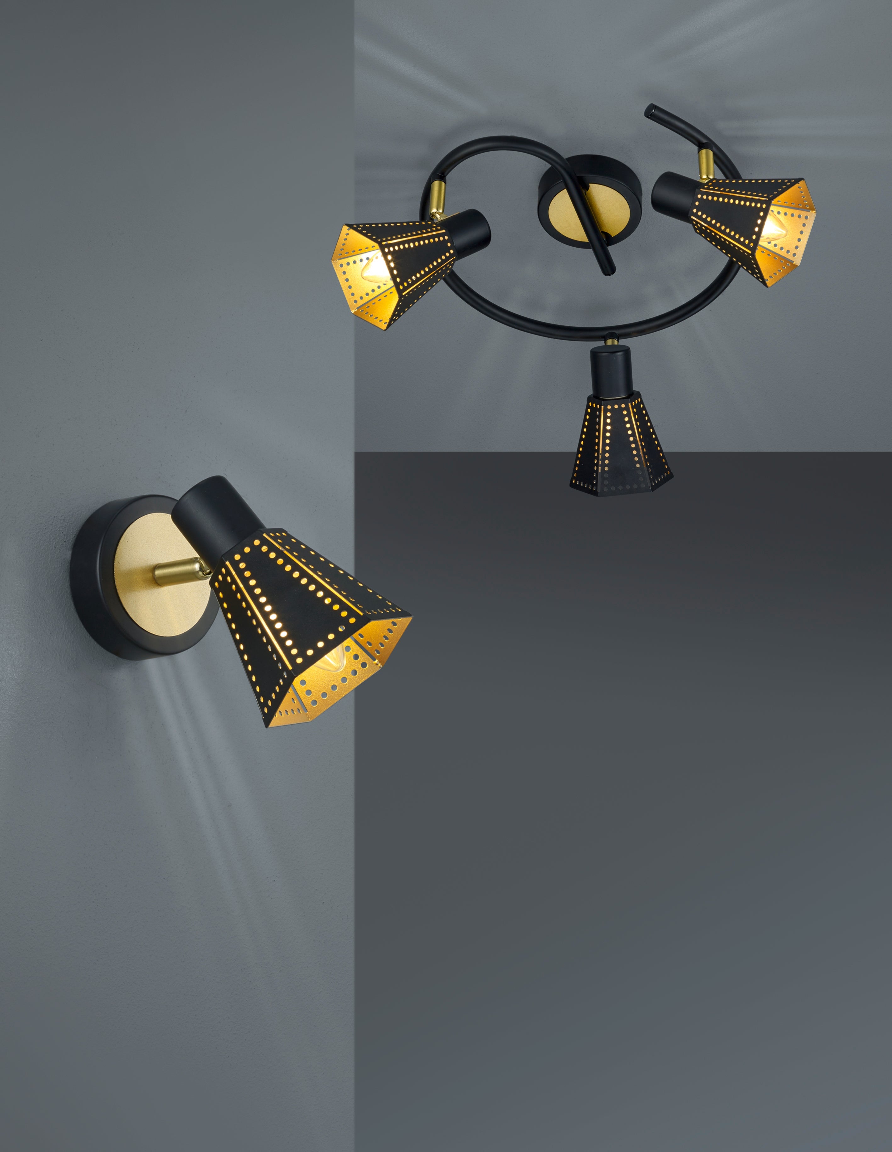 Faretto da Interno  E14 in Metallo Nero Opaco