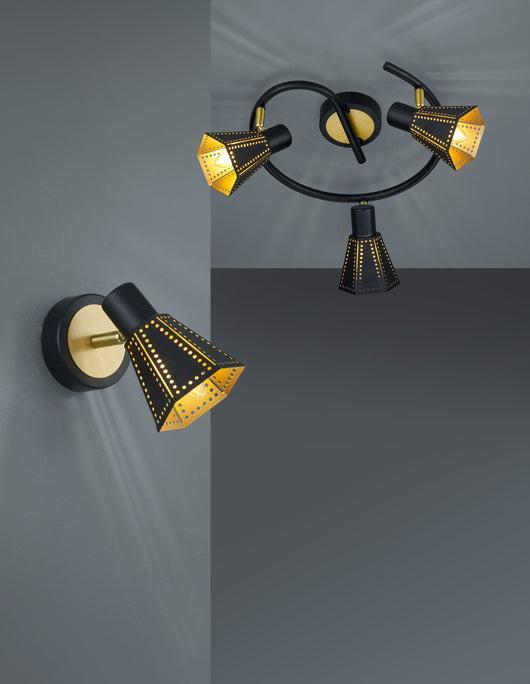 Faretto da Interno  E14 in Metallo Nero Opaco