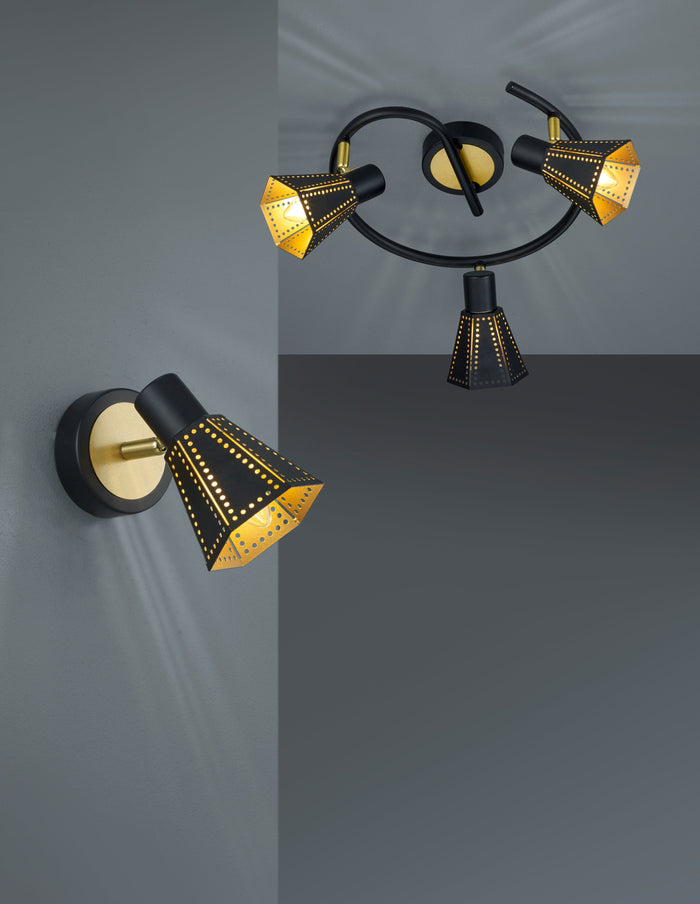 Faretto da Interno  E14 in Metallo Nero Opaco