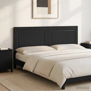 Testiera da Muro UTRECHT Nero Legno ingegnerizzato 897826