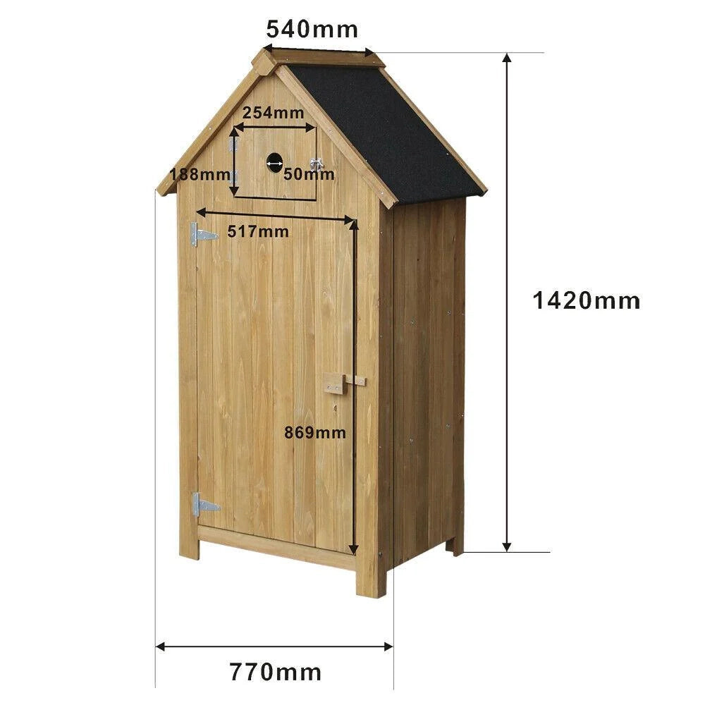 Casetta da giardino stretta in legno di abete con tetto in bitume 142 cm 16_0002171