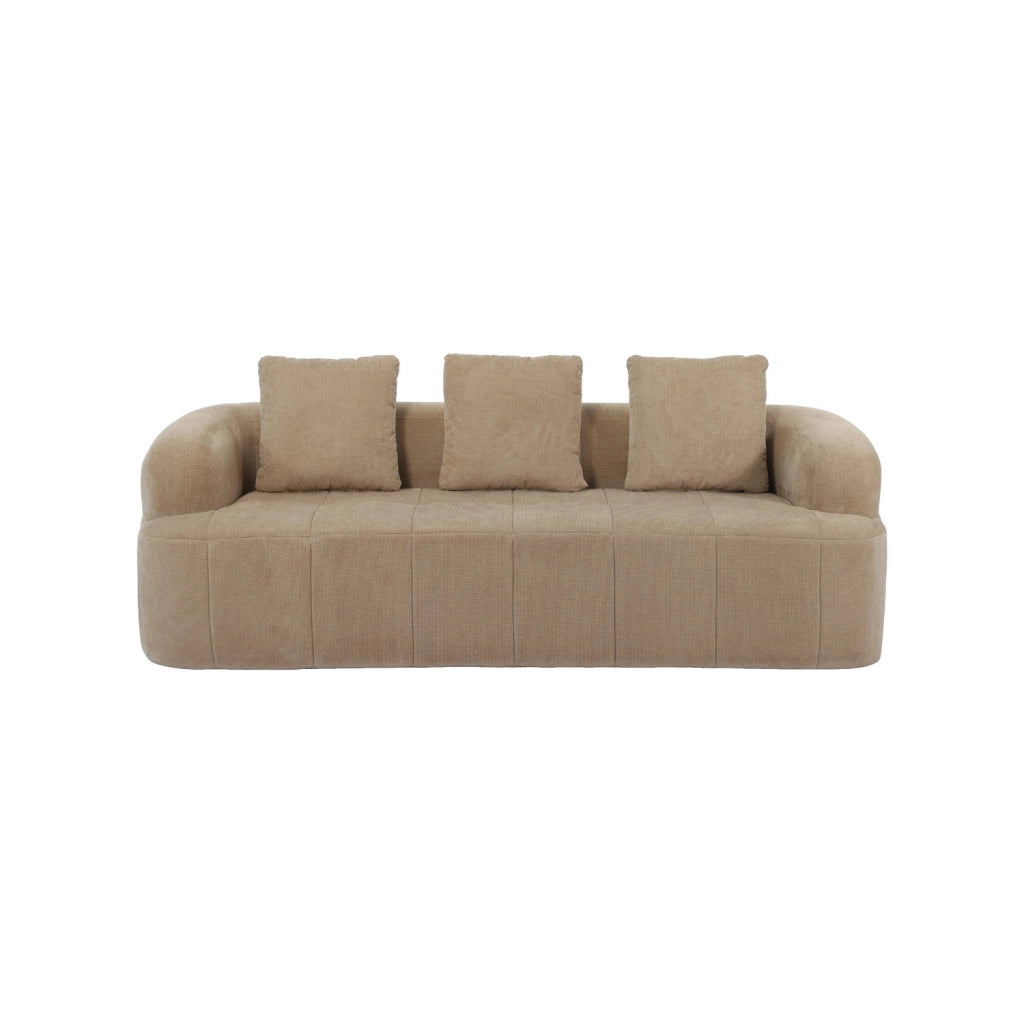Divano in tessuto, 3 posti, beige scuro