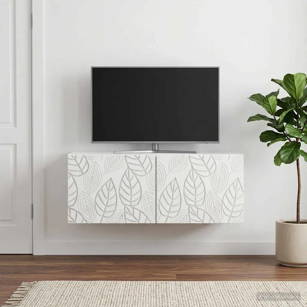Mobile Porta TV da Muro 98 x 41 x 30 cm Bianco 898865