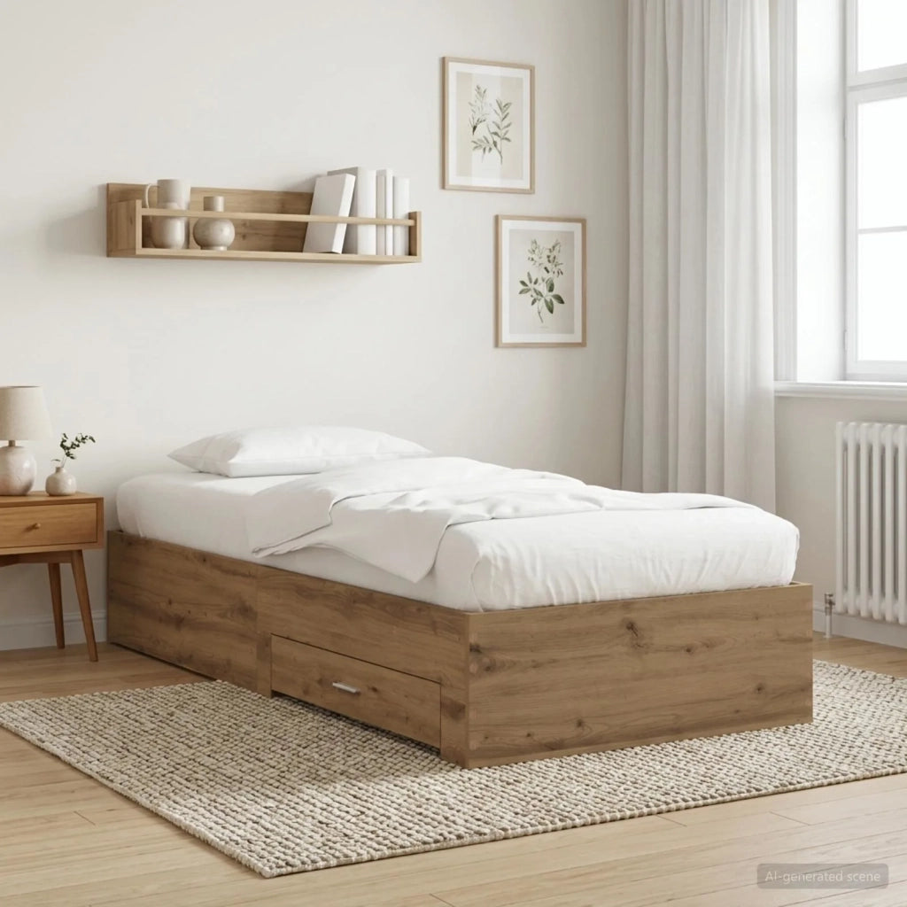 Struttura del letto Rovere Artigianale Legno ingegnerizzato 3429532