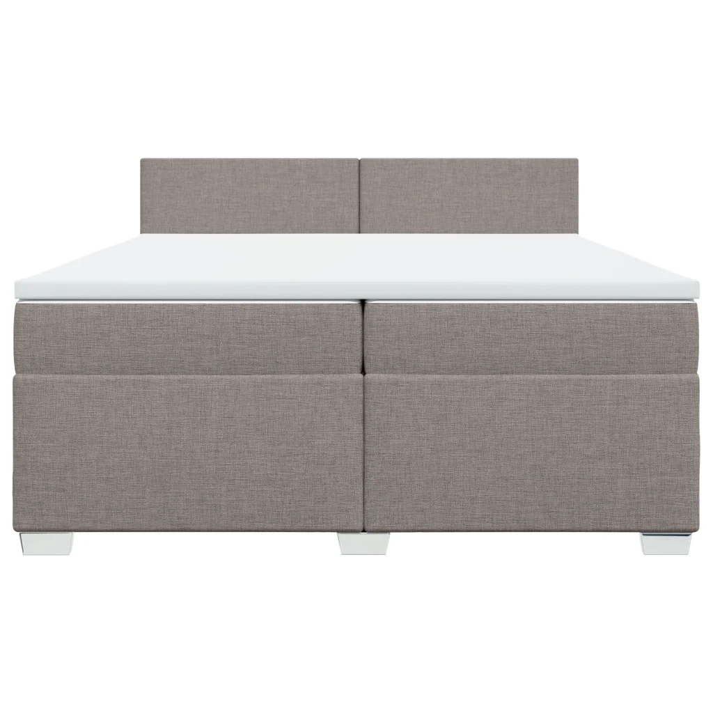 Giroletto a Molle con Materasso Tortora 200x200 cm in Tessuto 3285992