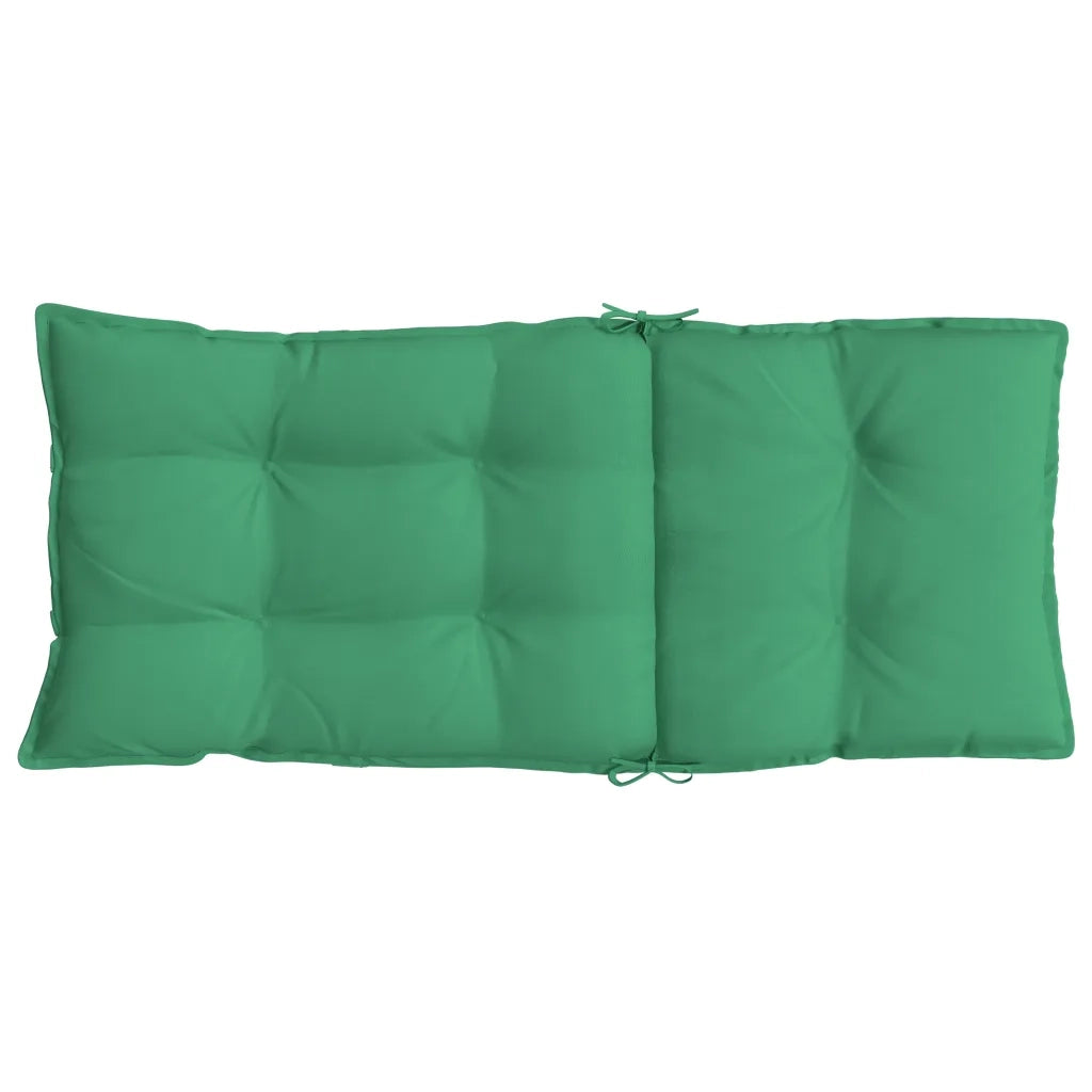 Cuscini per Sedia con Schienale Alto 2 pz Verde Tessuto Oxford