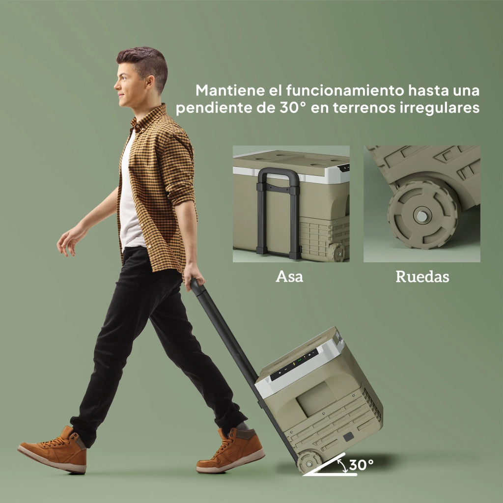 Frigorifero Portatile Elettrico 30L 12V/24V ¨C zephmum ¨C Verde 61x39x41,5 cm