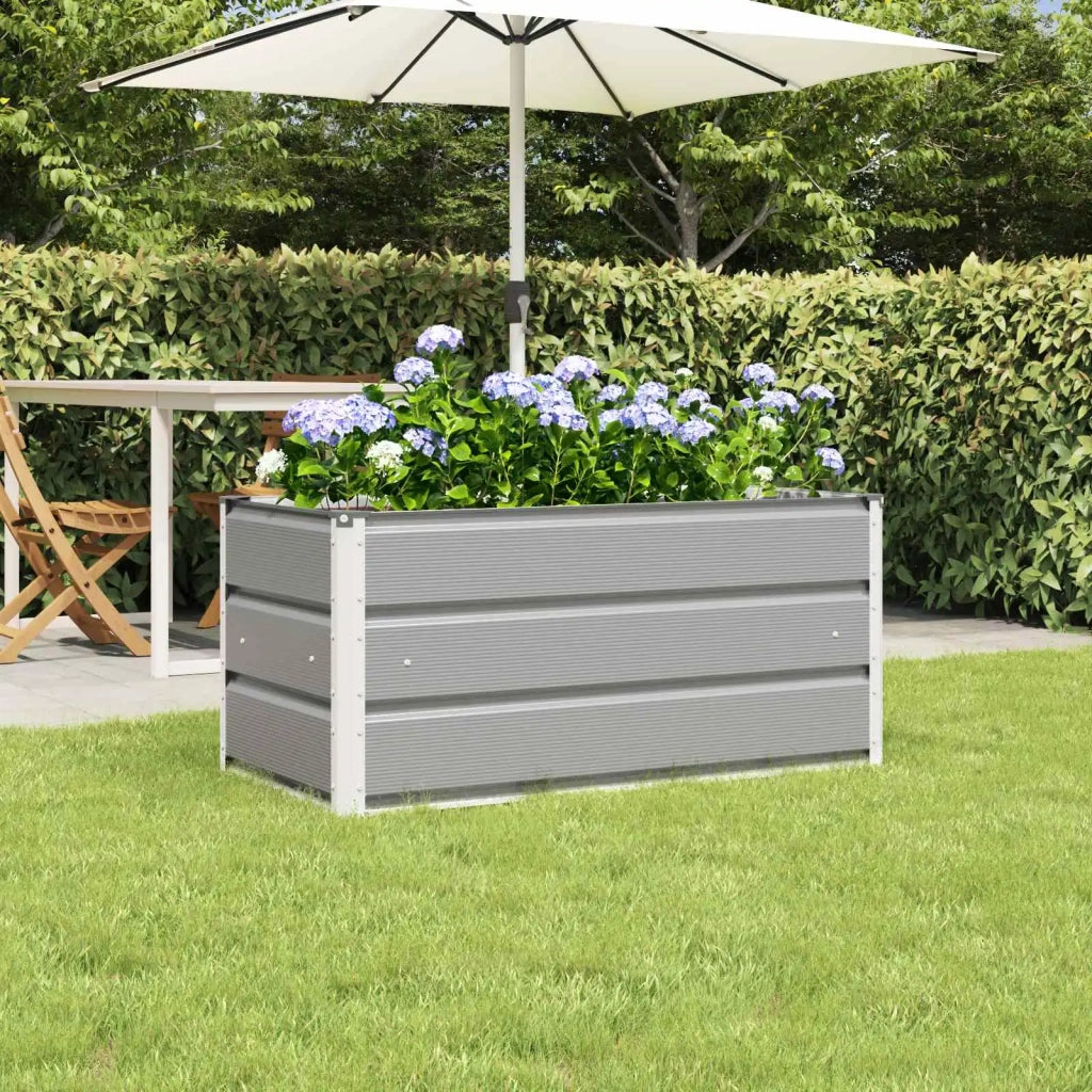Fioriera Grigio chiaro 100 x 50 x 45 cm Acciaio zincato 42018150