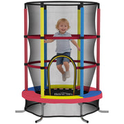 Trampolino per Bambini con Rete di Sicurezza ¨C Zephmum ¨C ?160x190 cm, Multicolore