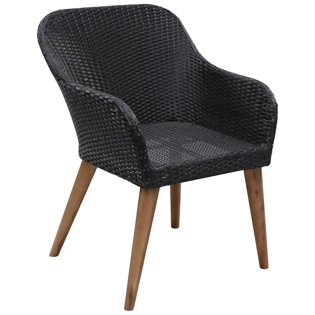 Set Mobili da Pranzo per Giardino 3 pz | Set Salotto da Giardino Nero