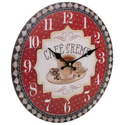 Orologio da parete in legno rosso d34x2h
