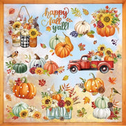 Decal per Finestre Stickers Foglie Gialle Fiori Zucchine Foglie di Acero Fiori del Girasole Camion Antibottura Film per Vetro Decorazione per Finestre Stickers